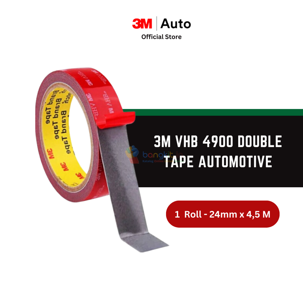 3M VHB Double Tape Automotive 4900 size 24mm x 4.5m - Double Tape Mobil