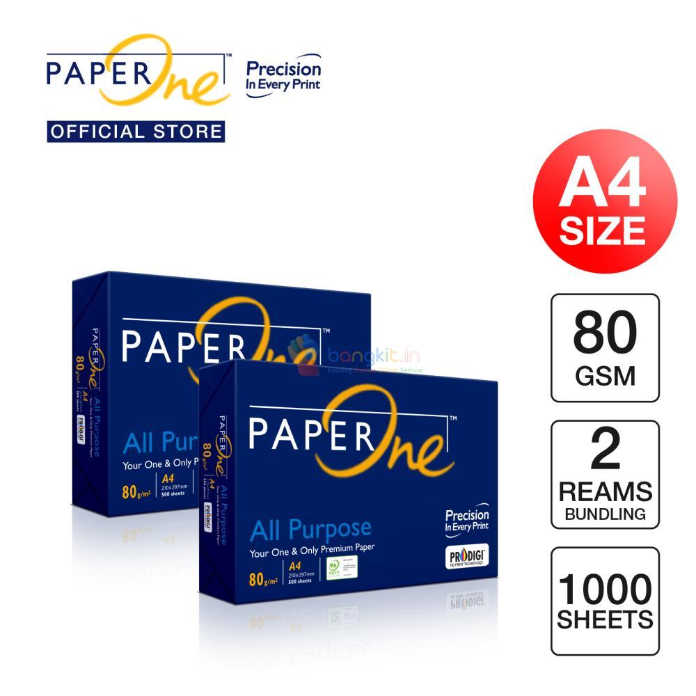 PAPERONE Kertas A4 80gr All Purpose 2 Rim (1000 lembar) Kertas HVS
