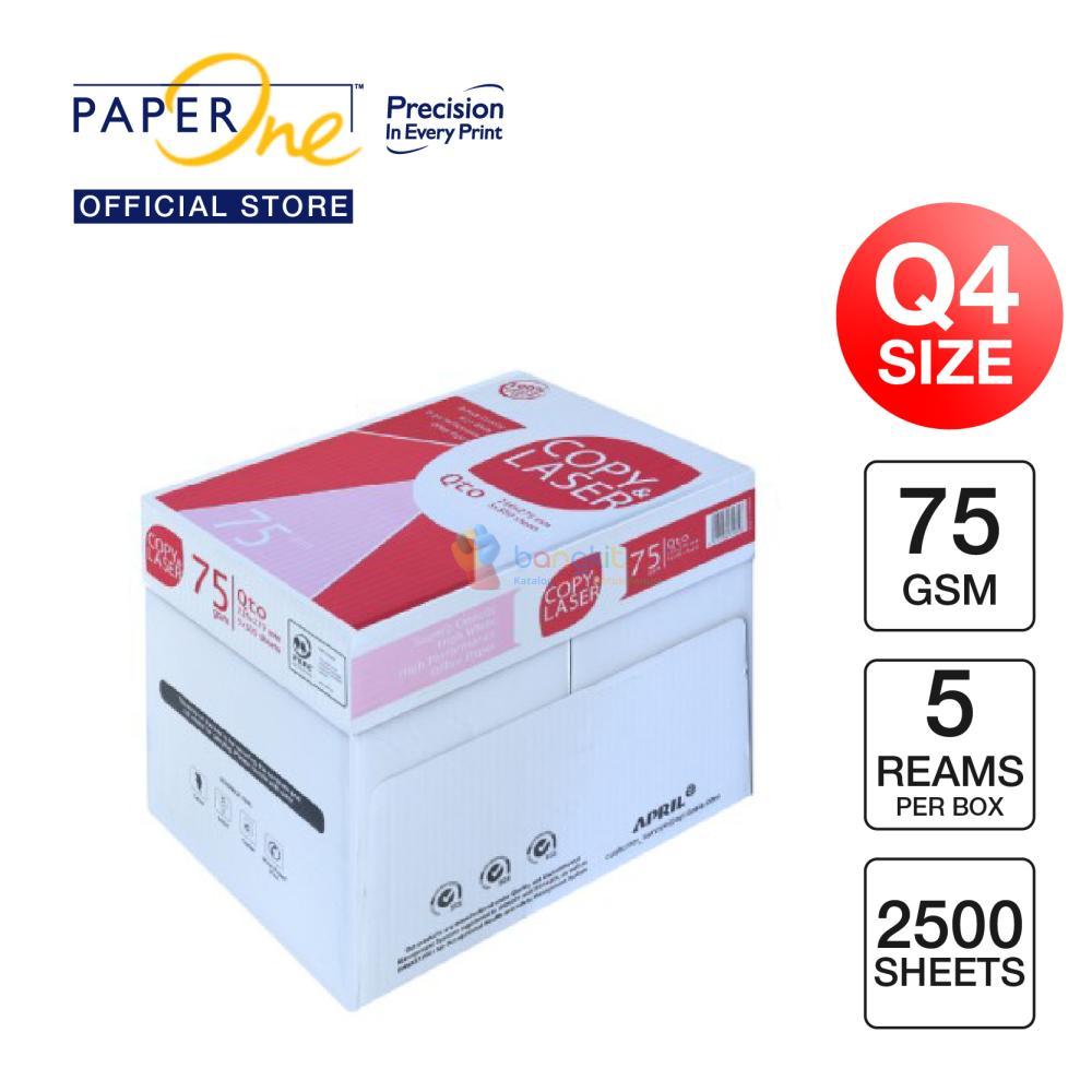 Copy & Laser  Kertas Q4 75gr Copier 1 Box (2500 lembar) Kertas HVS