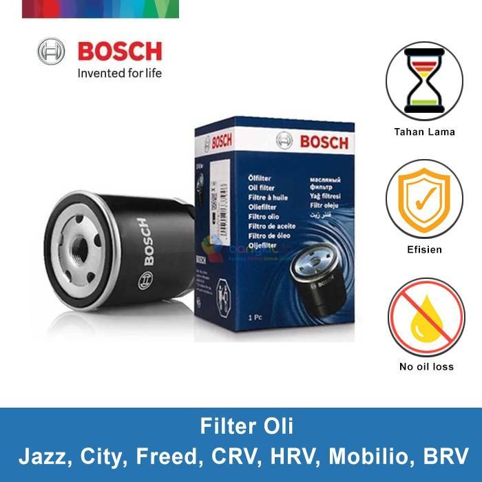 Bosch Filter Oli Honda Jazz, City, Freed, CRV, HRV, Mobilio, BRV 1 Pcs