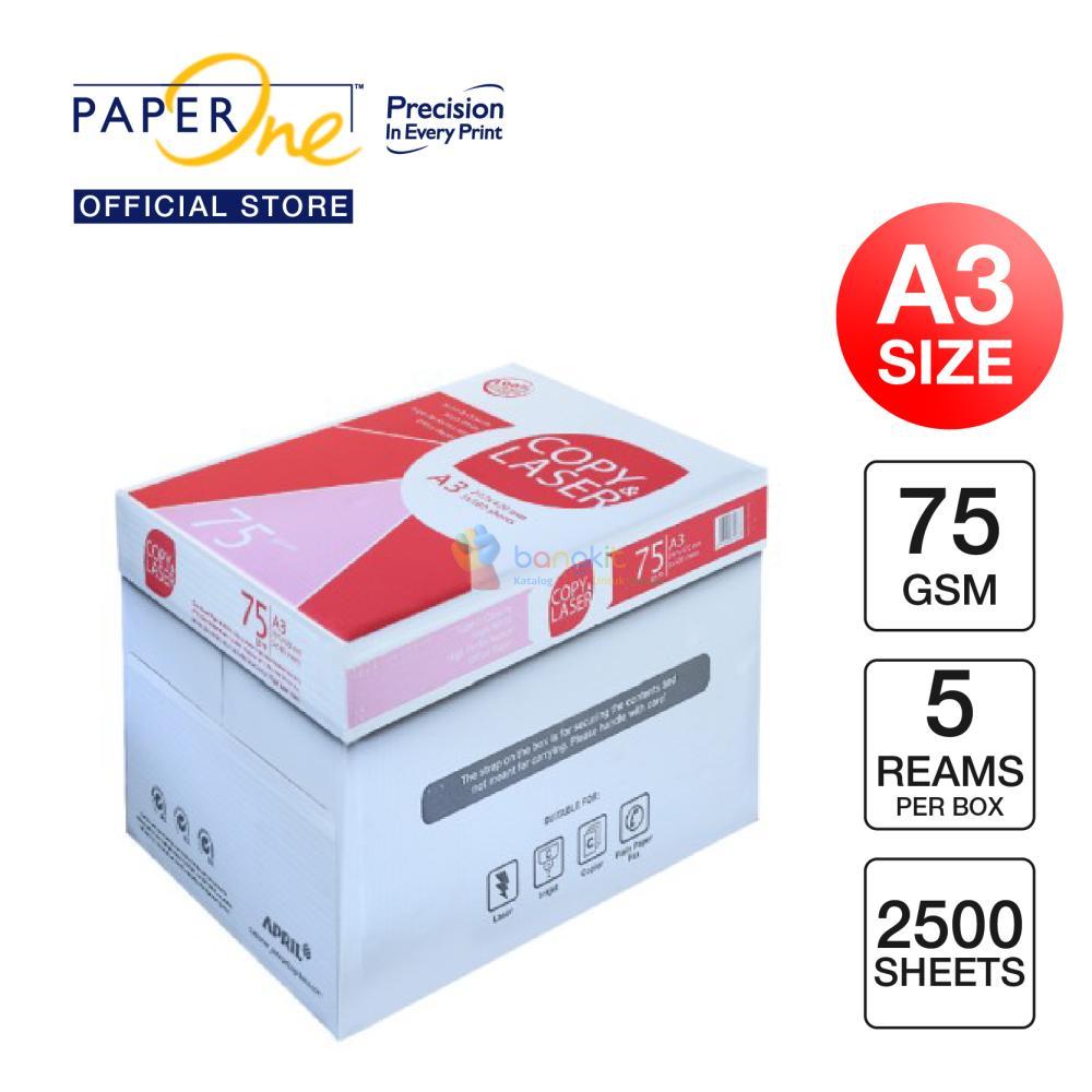 Copy & Laser  Kertas A3 75gr Copier 1 Box (2500 lembar) Kertas HVS