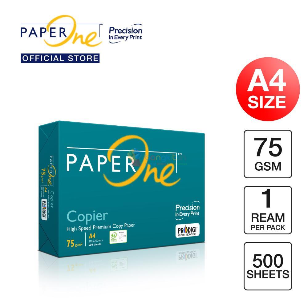 PaperOne Kertas A4 75gr Copier 1 Rim (500 lembar) Kertas HVS
