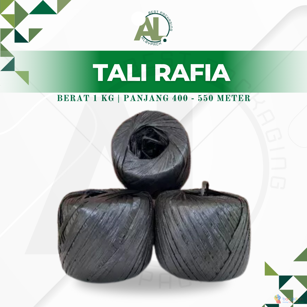 Tari Rafia Tali Plastik Hitam Tali hitam  900 Meter