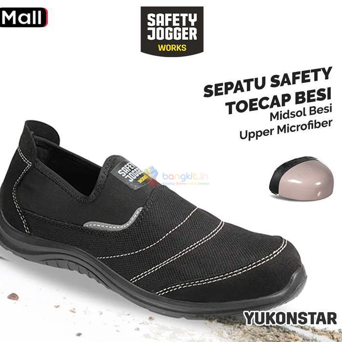 Sepatu Safety Jogger Works Yukonstar S1P Microfibre Toecap Steel Midsole Anti Paku Anti Slip Anti St