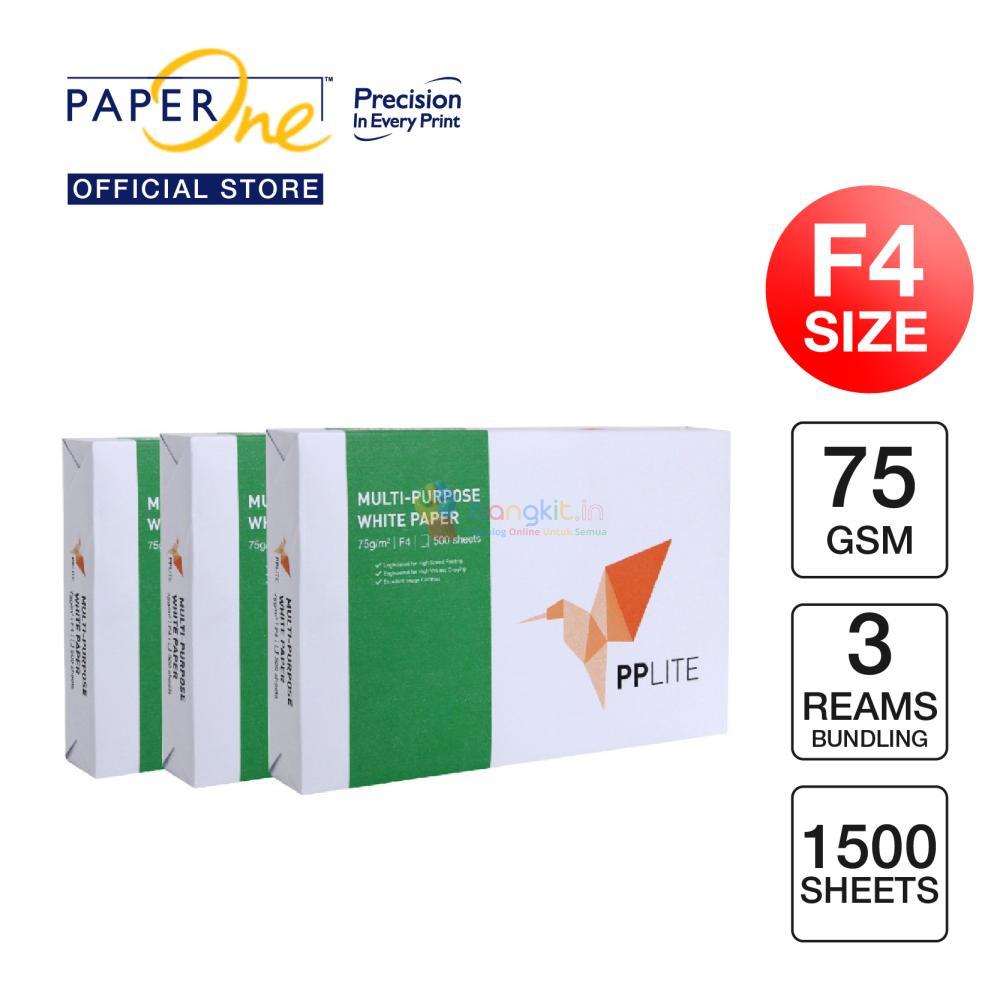 PP Lite Kertas F4 75gr Copier 3 Rim (1500 lembar) Kertas HVS