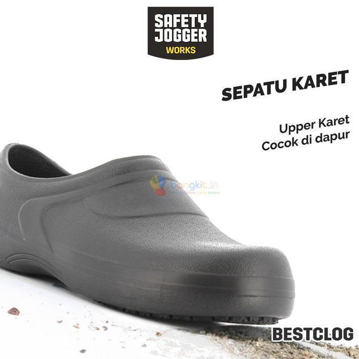 Safety Jogger Works Bestclog Sepatu Safety Jogger Upper Karet Cocok di Dapur Anti Selip dengan Perli