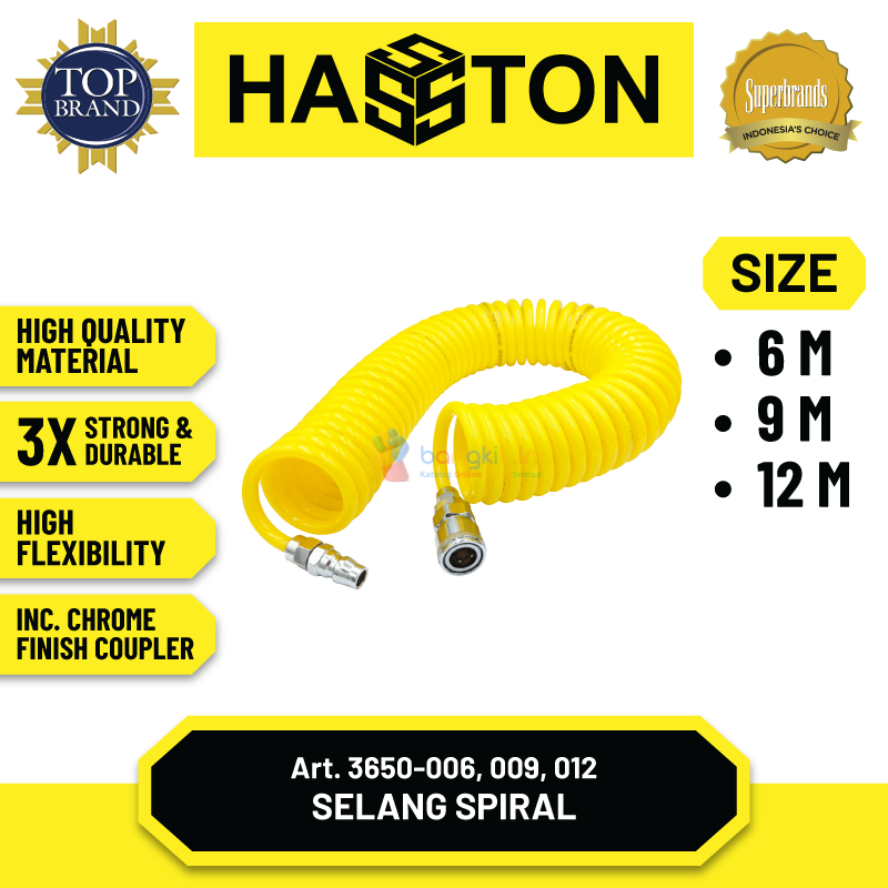 Hasston Recoil Hose / Selang Spiral / Selang Angin Kompresor (3650)