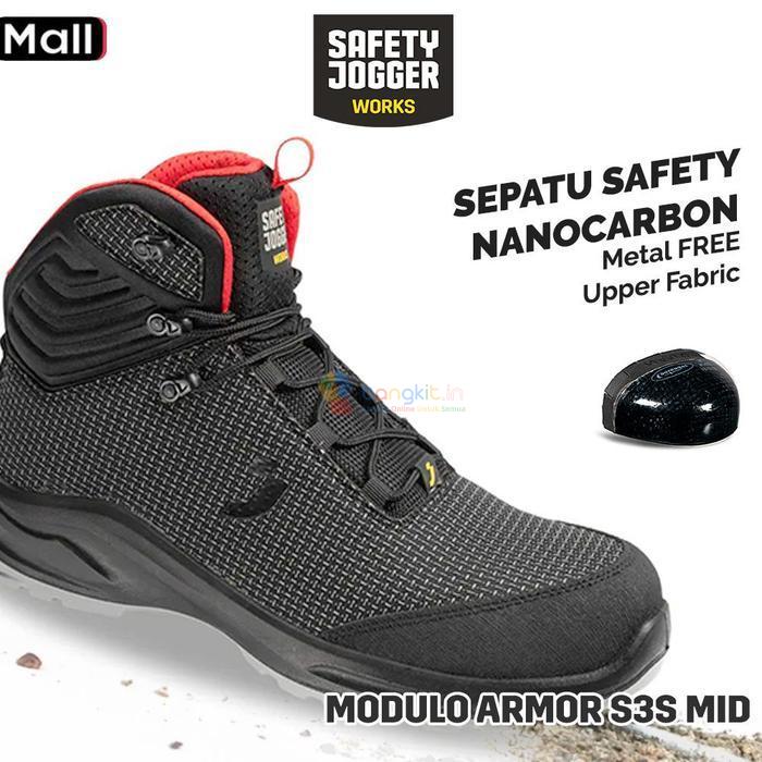 Safety Jogger Sepatu Safety Jogger Modulo Armor S3S MID Sepatu Kerja Metal Free Nano Carbon Toecap A