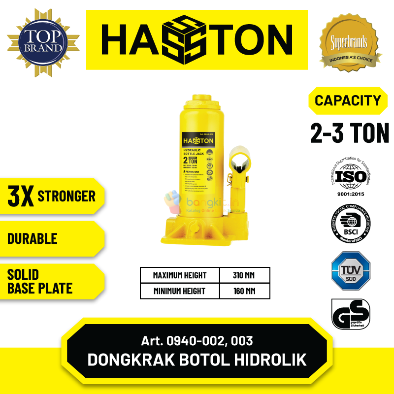Hasston Dongkrak Botol / Bottle Jack Multi Position (0940)