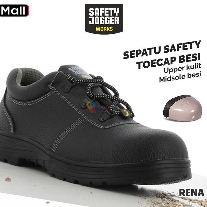 Sepatu Safety Jogger Works Rena S3 Rubber Outsole Heat Resistance Sole Anti static anti slip - 38