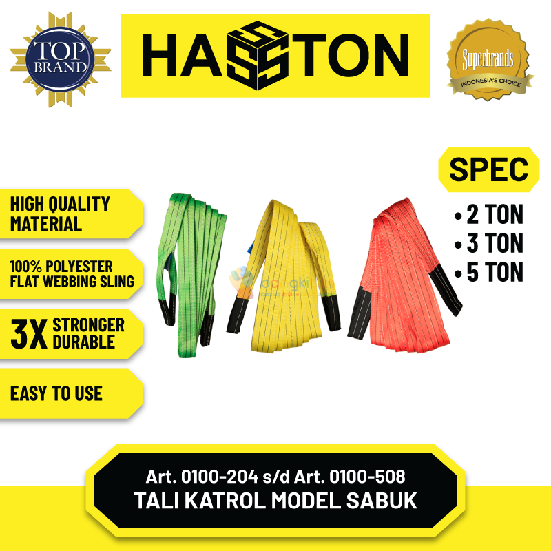 Hasston Tali Katrol Model Sabuk 3” x 6 m x 3 Ton (0100)