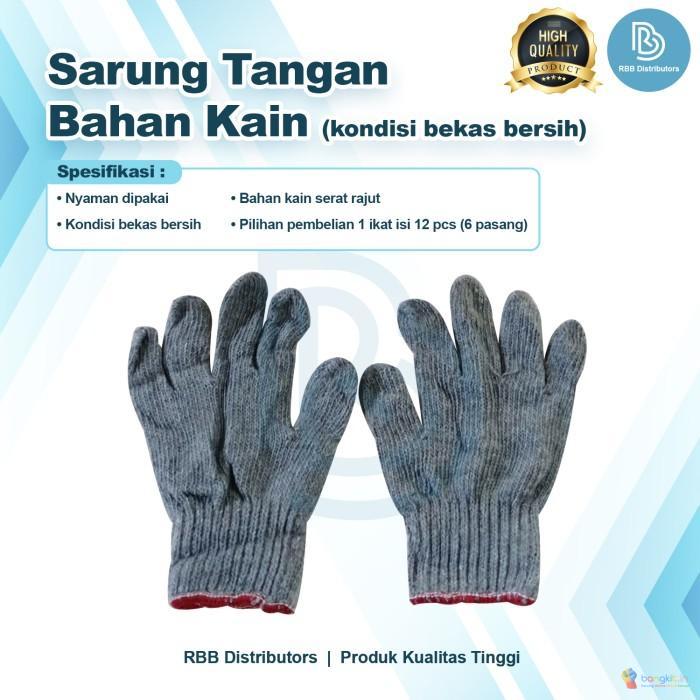 Sarung Tangan Kain Bekas Bersih isi 12 PCS