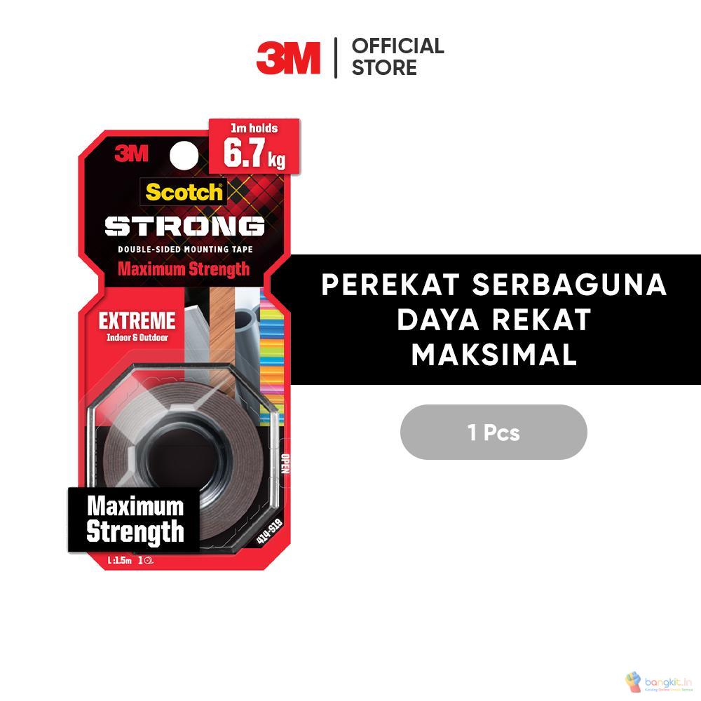 3M™ Scotch® Double Sided-Mounting Tape, Menahan hingga 6.7kg, 1 pc, 19mm x 1.5m, Untuk pengunaan dlam dan luar ruangan