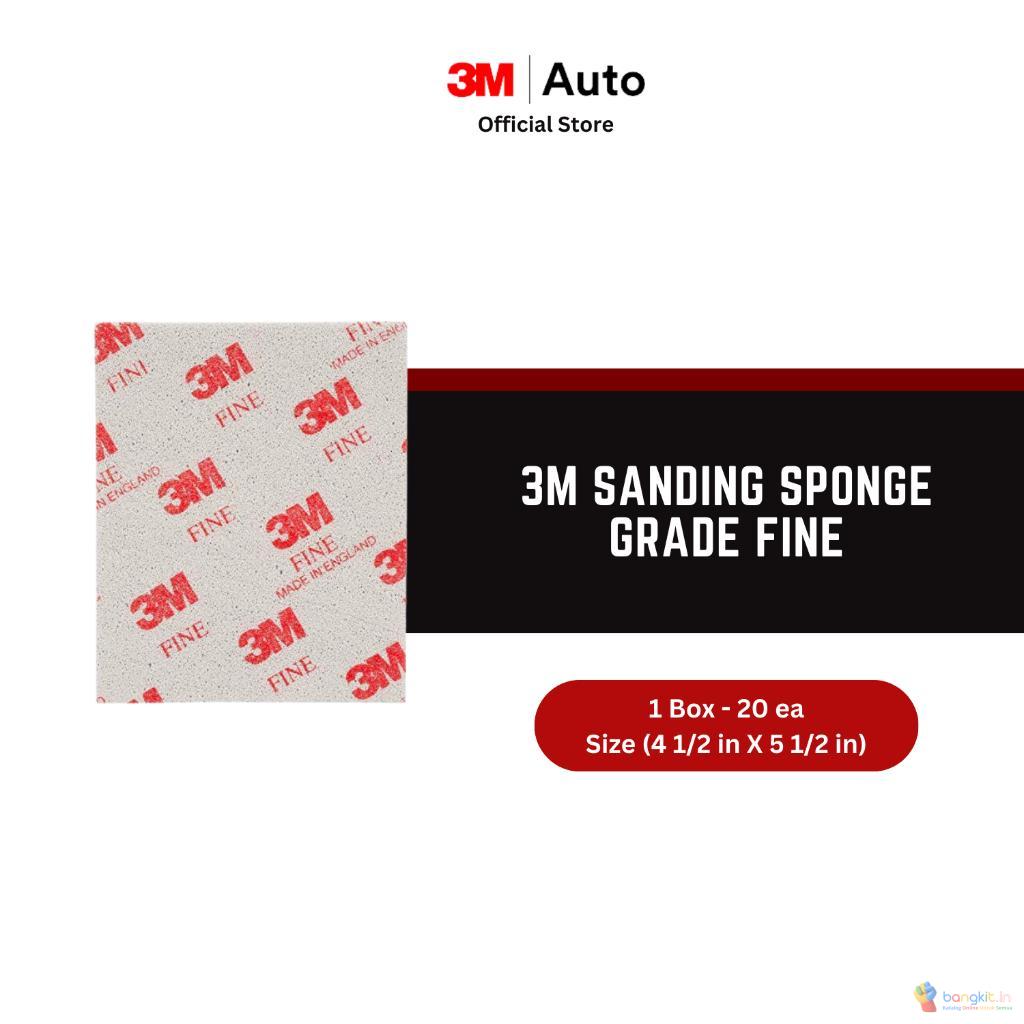 3M Sanding Sponge grade Fine size 4 0.5 in X 5 0.5 in - 1 Box isi 20 sponges