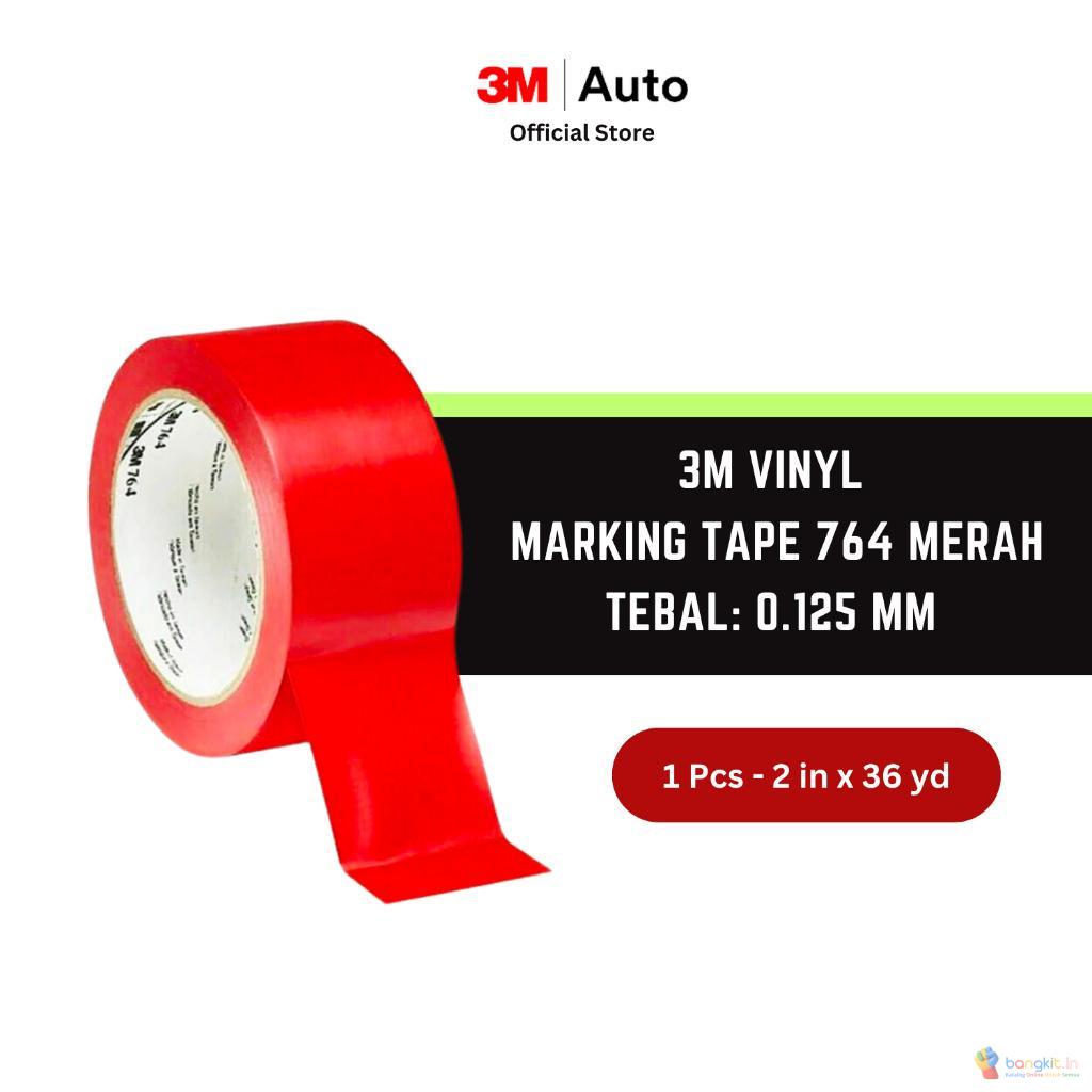 3M Vinyl Marking Tape 764 Merah, 48mm x 33m, tebal: 0.125 mm
