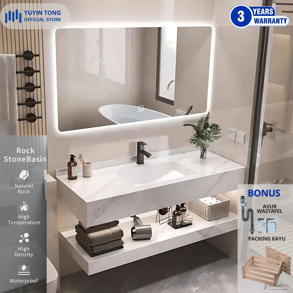 cabinet wastafel kabinet kamar mandi wastafel cabinet Set Rock Beam Stone Kabinet Wastafel Kamar mandi