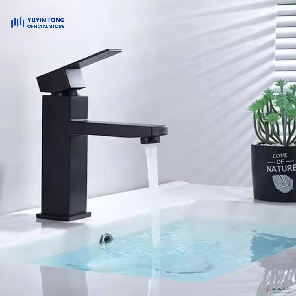 Kran Wastafel 304 / Kran Cuci Tangan / Kran Bambu / Kran Air Kran Wastafel Stainless Up Down Keran Cuci Tangan 079