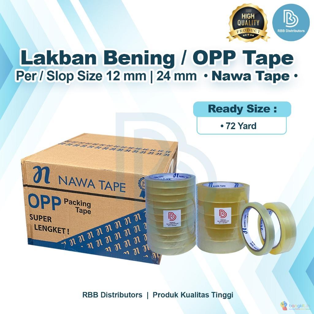 Isolasi Bening / Solasi Bening 1 inch 12 mm 24 mm 72 Yard 1 Dus