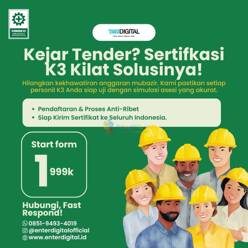 PASTI! WA : 0851-94930-4019 Sertifikasi Ahli K3 Umum Bnsp Kawasan Industri Jababeka