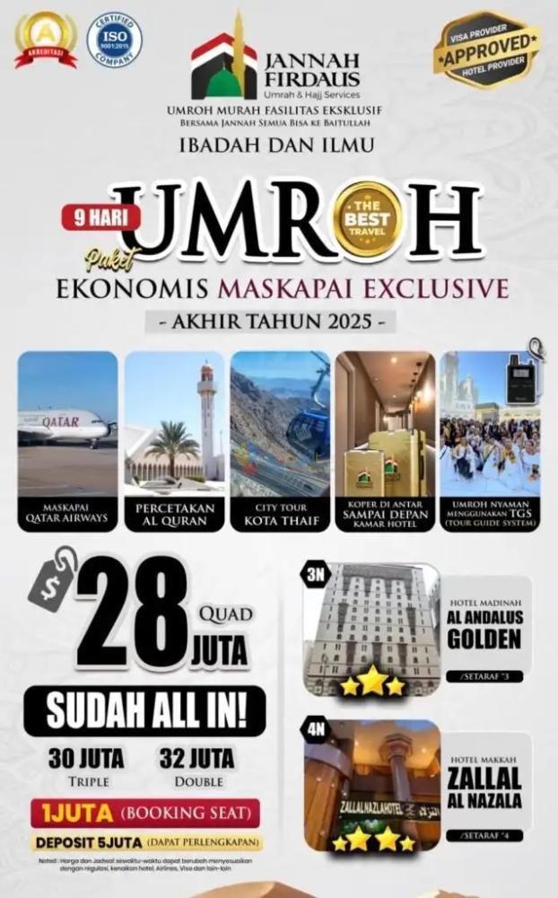 NO.1! CALL 0811-8134-882, Umroh Plus Haji Riau, Jannah Firdaus