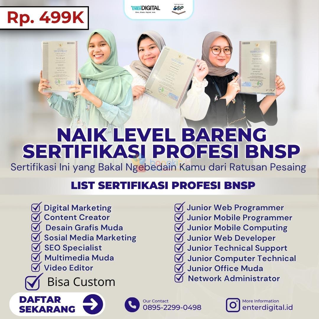 UPGRADE SKILL! HUB: 0895-2299-0498 , Trainer Sertifikasi Bnsp Jakarta Banjar