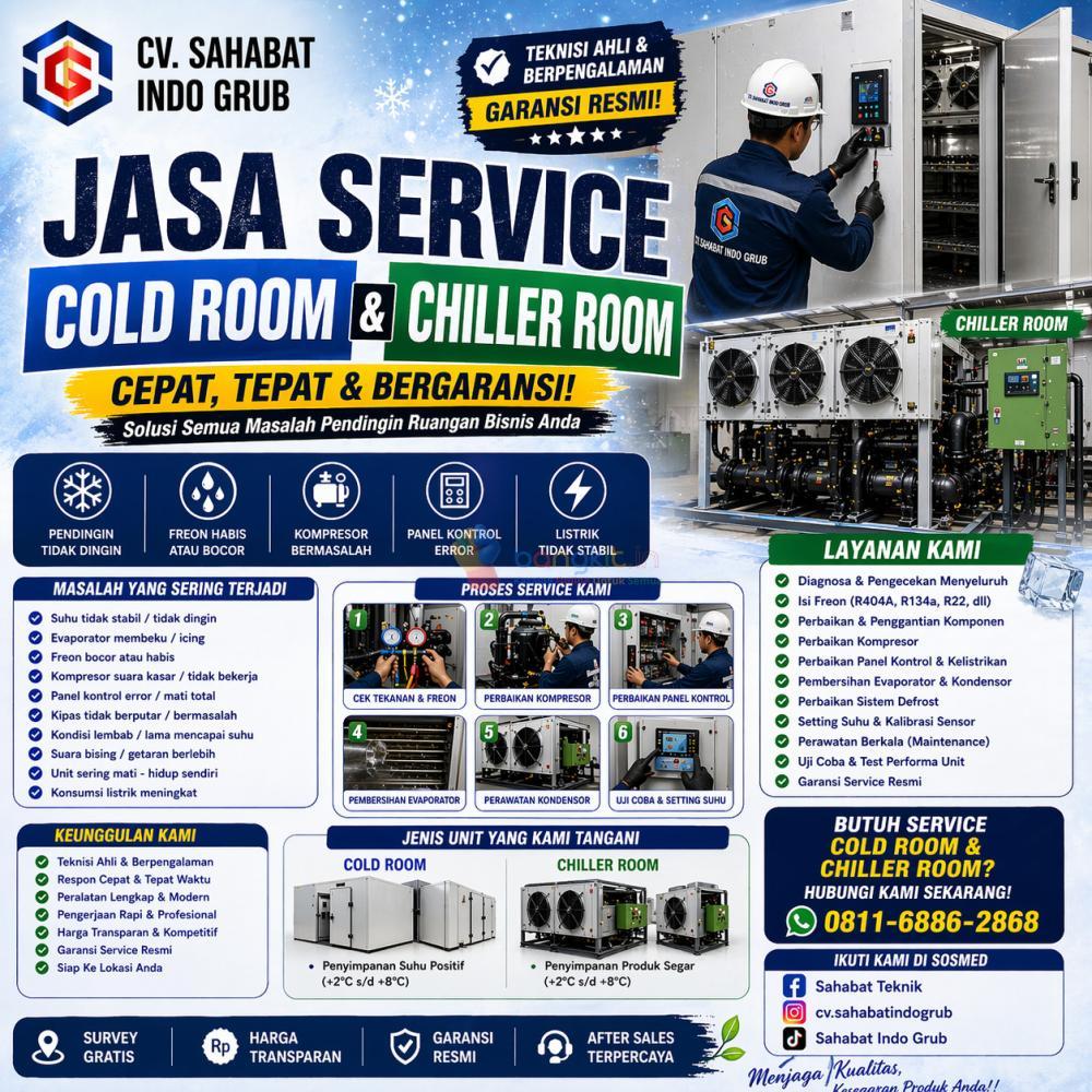 Jasa Service Cold dan Chiller Room untuk wilayah Binjai