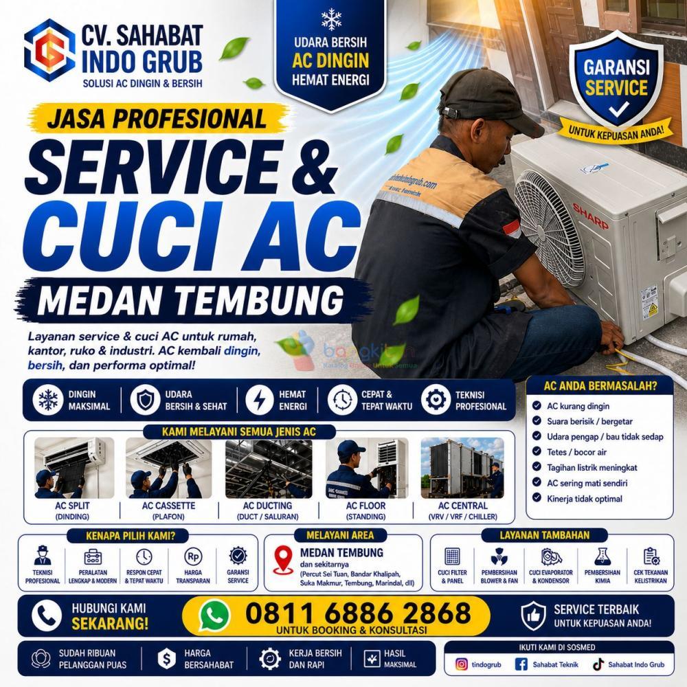 Teknisi AC Tembung – Profesional & Cepat!
