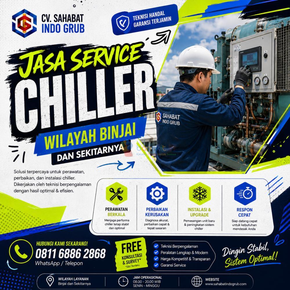 Service Chiller Binjai – Atasi Suhu Tidak Stabil & Kerusakan Kompresor