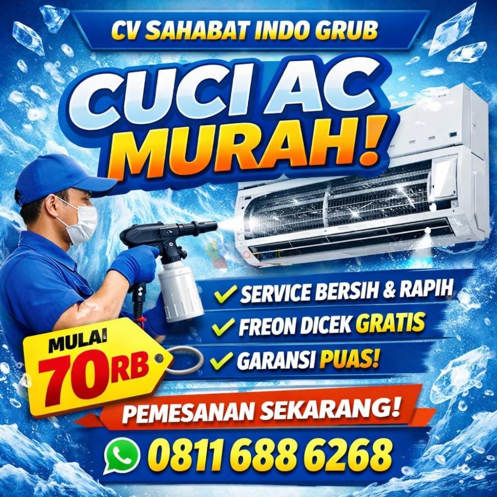 Cuci AC Murah Medan Denai – Cepat, Bersih & Bergaransi ❄️081168862868