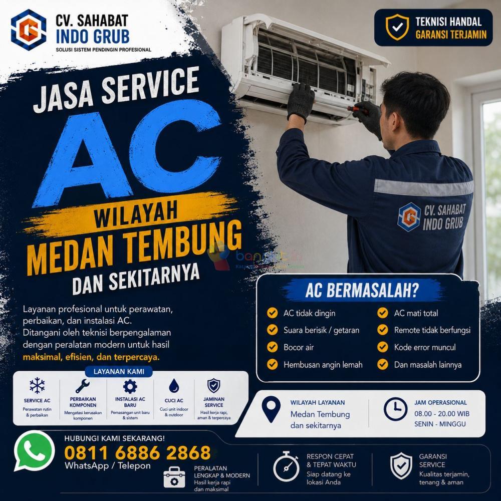 Service AC Medan Tembung Terbaik | Cuci, Bongkar Pasang, Instalasi & Maintenance AC