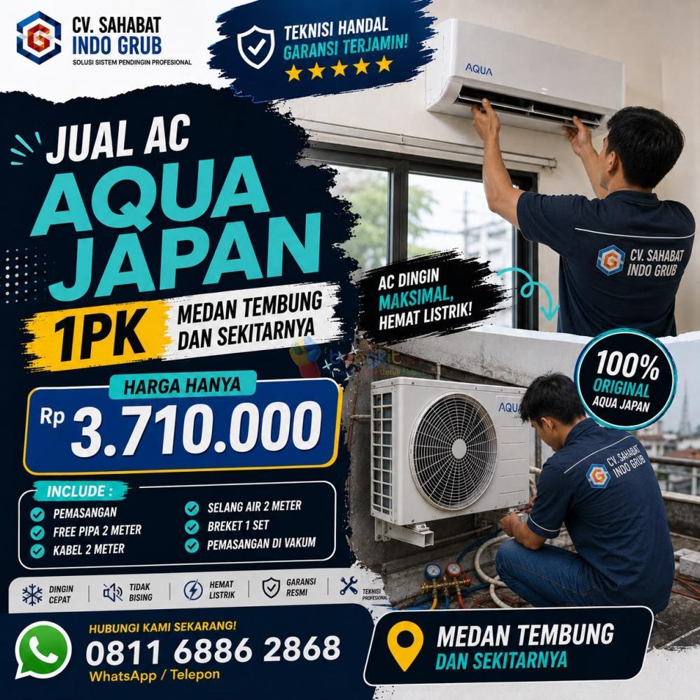 Toko AC Aqua Japan 1 PK Medan Tembung dan Sekitarnya | Harga Kompetitif & Siap Kirim