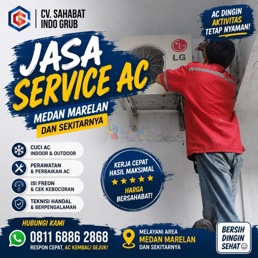 Jasa Service AC Medan Marelan | Teknisi Berpengalaman, Hasil Maksimal