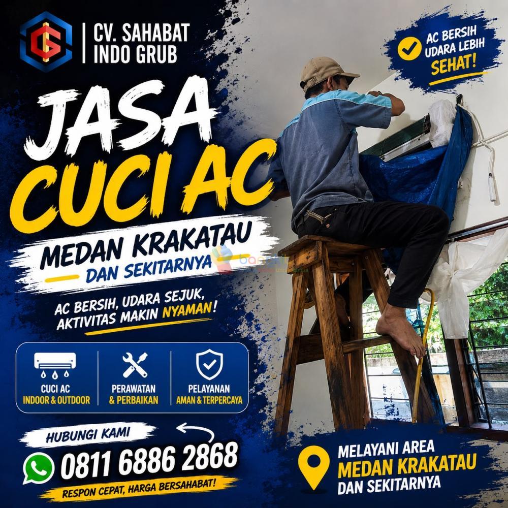 Cuci AC Medan Krakatau | Teknisi Berpengalaman, Hasil Bersih & Rapi