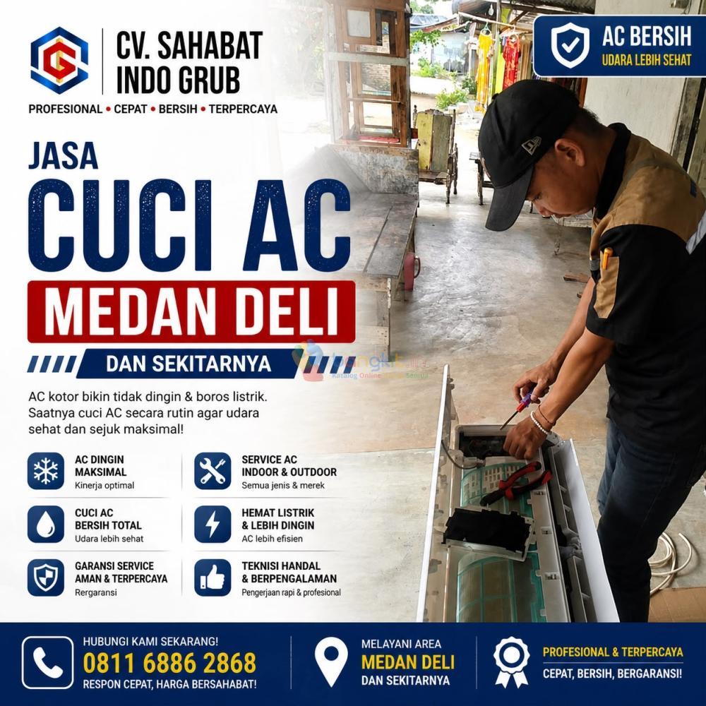 Jasa Cuci AC Medan Deli | AC Kinclong, Udara Makin Fresh